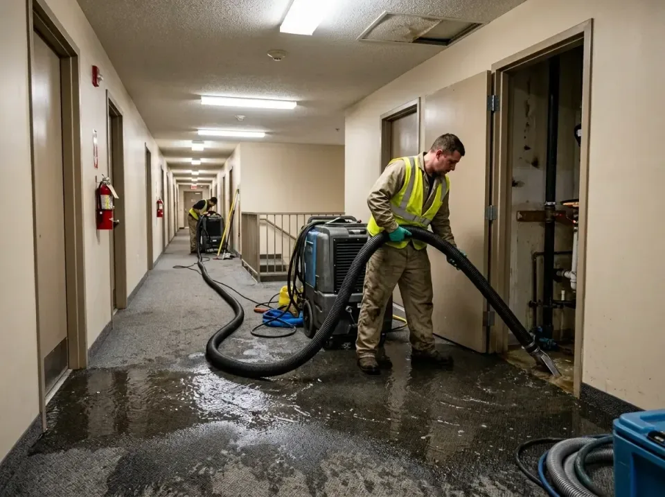 multi-unit-apartment-hallway-f-005 — frequently asked questions, Emergency Burst Pipe Water Extraction & Removal in Fort Gib…